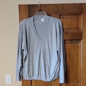 a new day Light Gray V-Neck Sweater